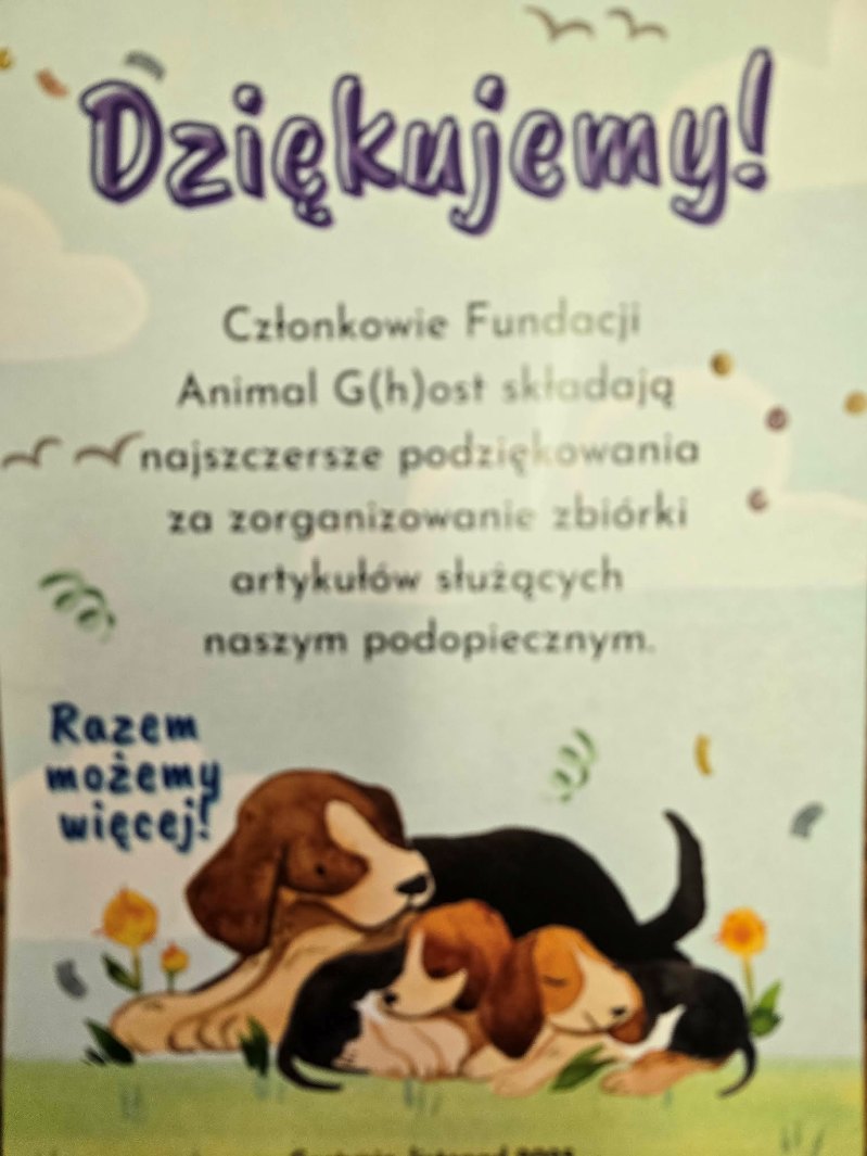 Akcja charytatywna na rzecz Fundacji Animal Ghost.